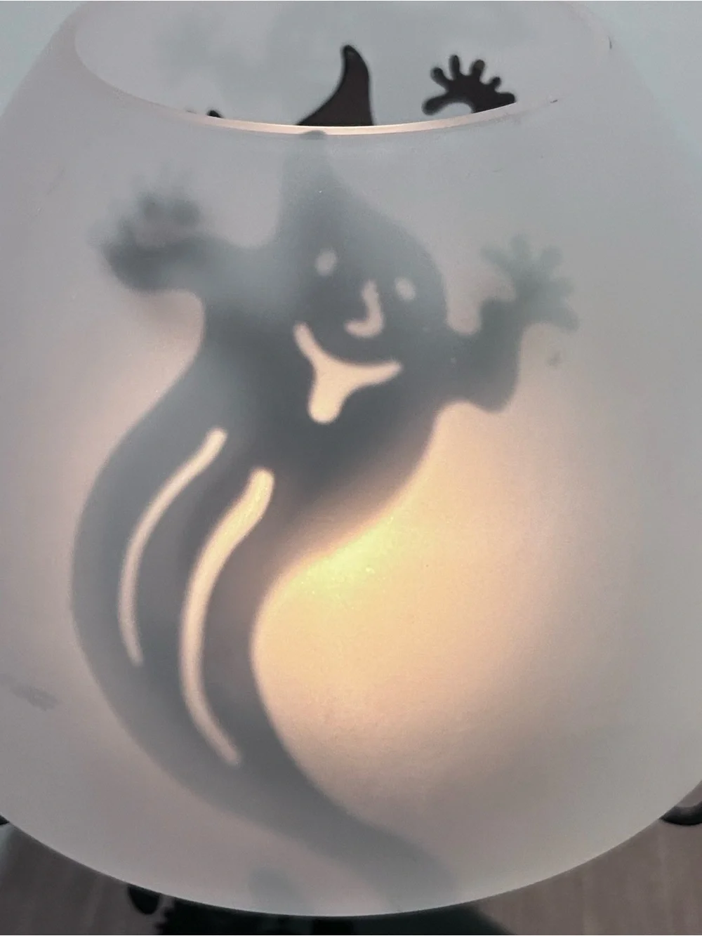 PartyLite Shadow Dancers Ghosts Candle Holder Tealight Lamp Halloween Fall Decor